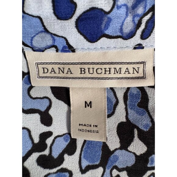 Dana Buchman Sleeveless Blue Animal Print Blouse M - Picture 5 of 16